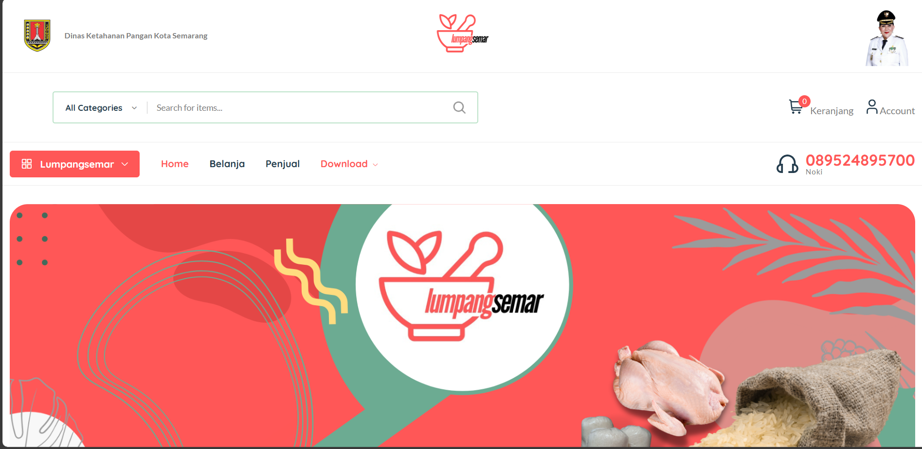 Aplikasi Ecommerce Lumbung Pangan Kota Semarang