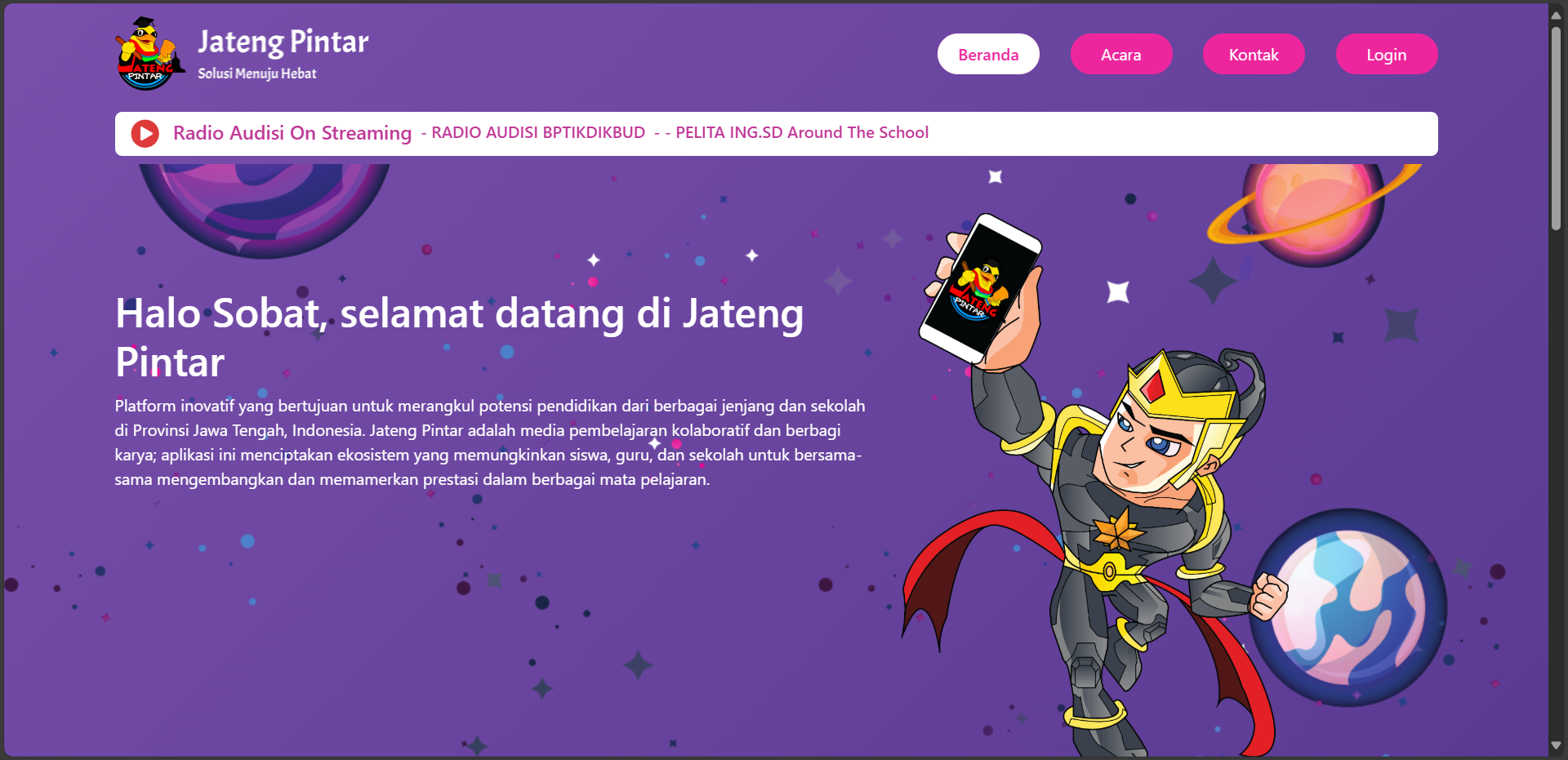 Aplikasi Media Belajar Jateng Pintar Jawa Tengah