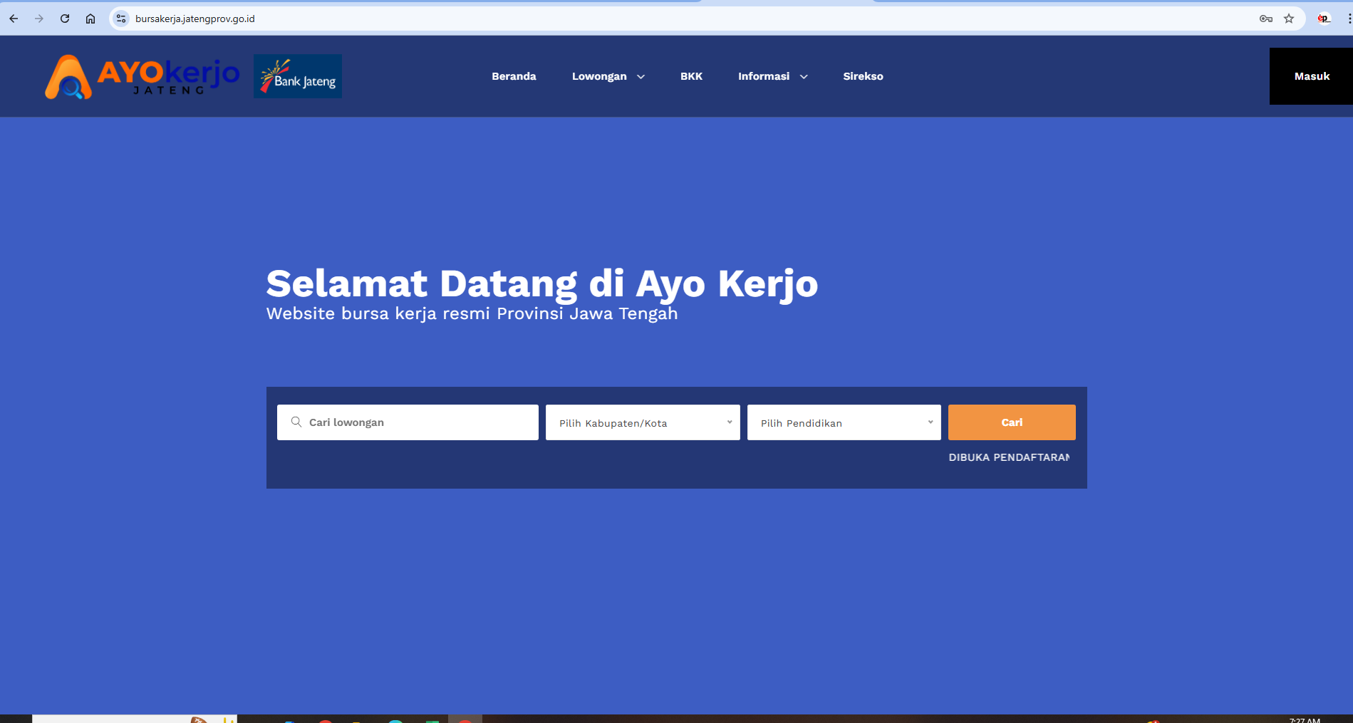 Aplikasi Bursa Kerja Online Jawa Tengah (eMakaryo)